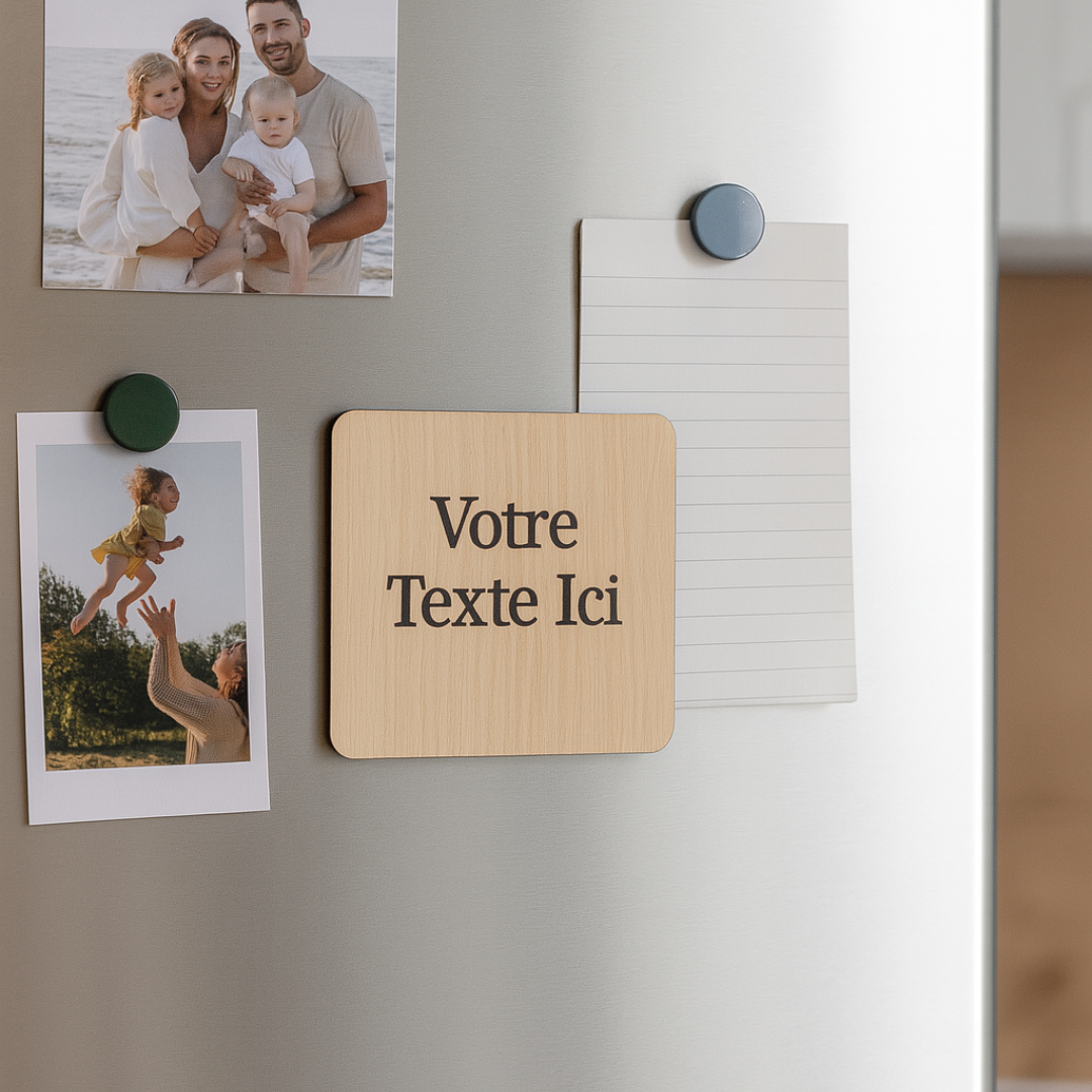 Aimants en bois personnalisés pour professionnels