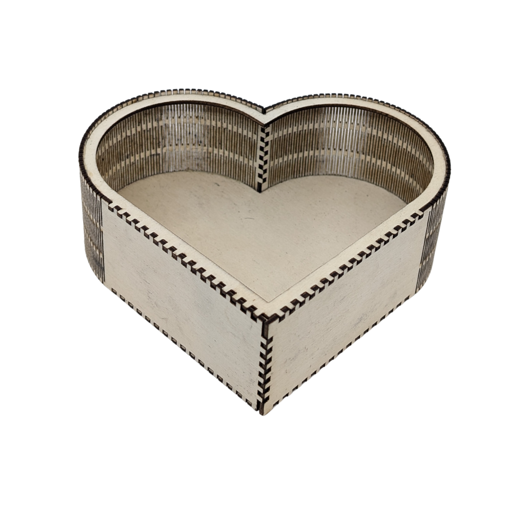 Boite En Bois Coeur - Mobju
