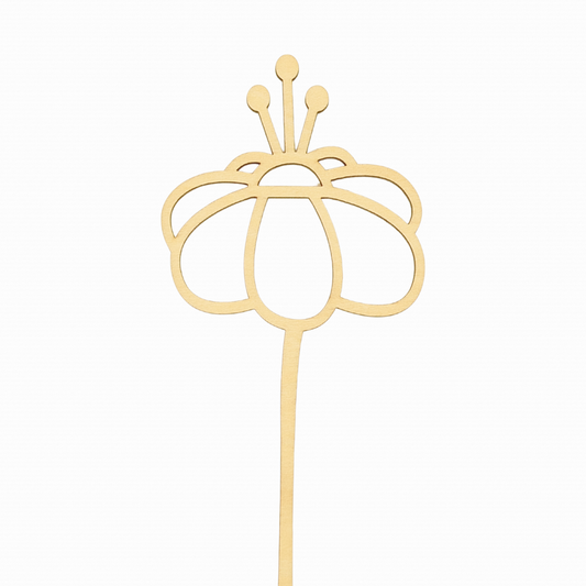 Fleur en bois stylisée - Mobju