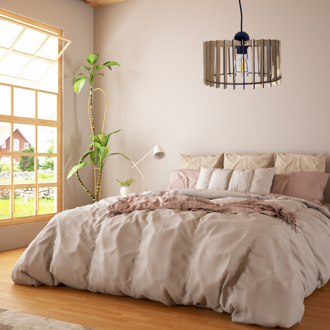 Lustre En Bois Couronne - Mobju