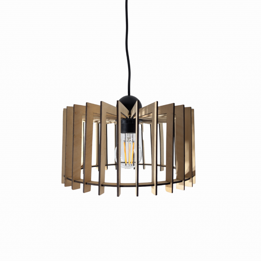 Lustre En Bois Couronne - Mobju