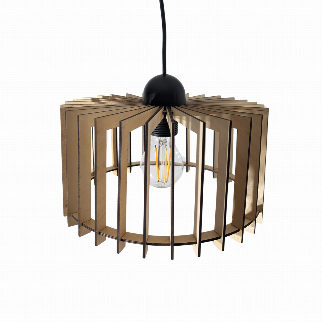Lustre En Bois Couronne - Mobju