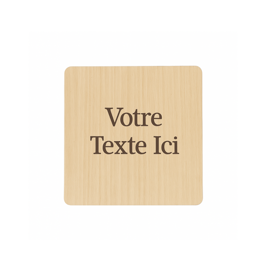 Magnet en bois personnalisé carré - Mobju