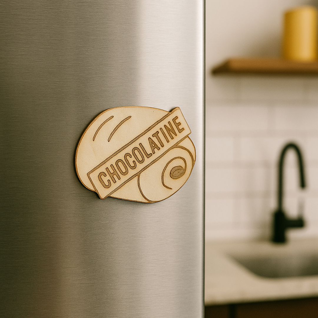 Aimant en bois chocolatine - Mobju
