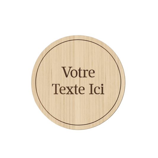 Magnet En Bois Personnalisé Rond - Mobju