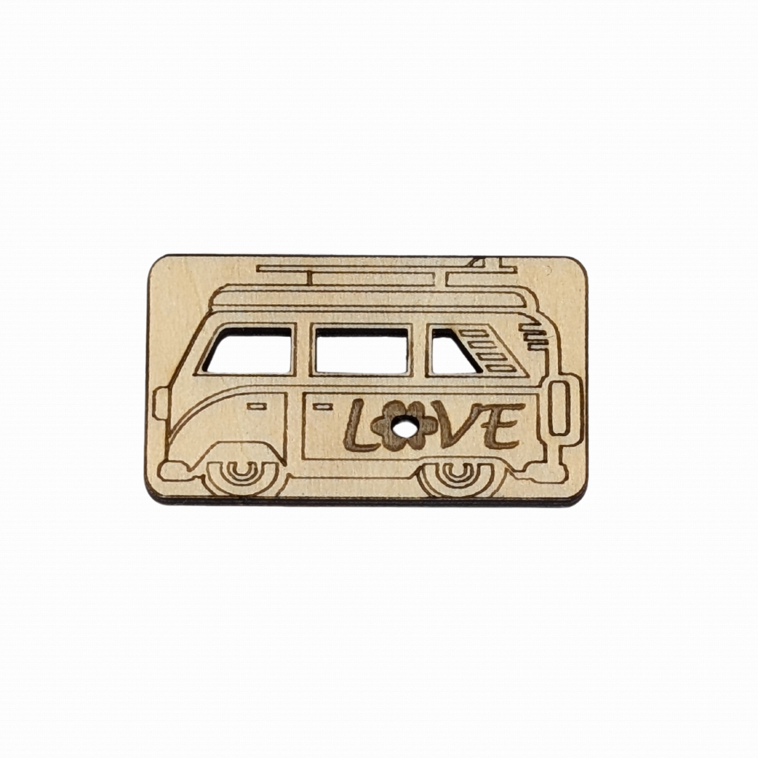 Aimant En Bois Style Combi VW Vanlife - Mobju