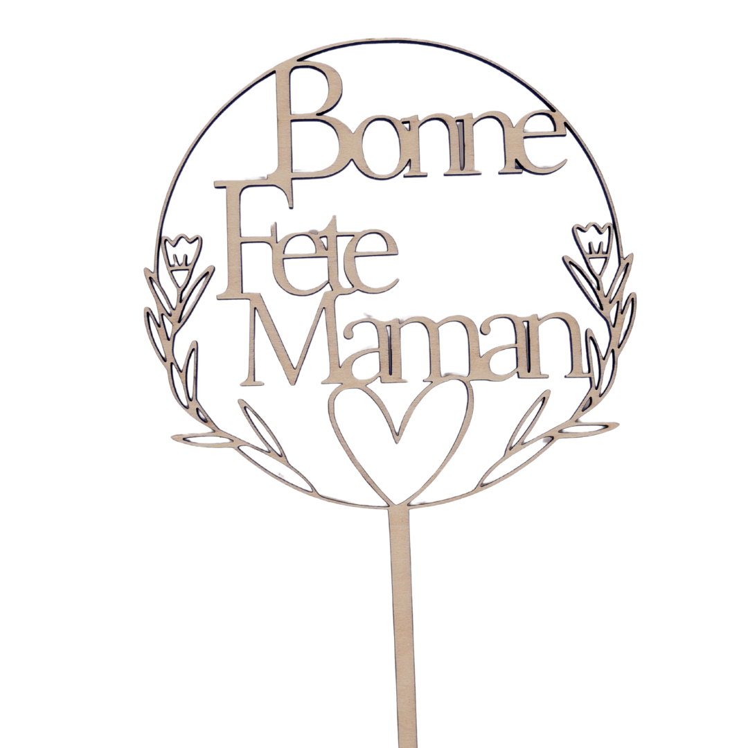 Pique en bois Bonne Fête Maman - Mobju