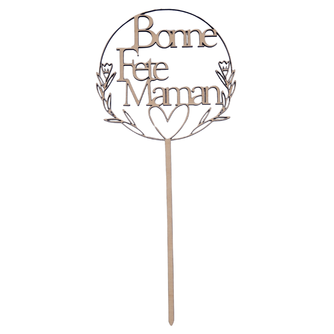 Pique en bois Bonne Fête Maman - Mobju