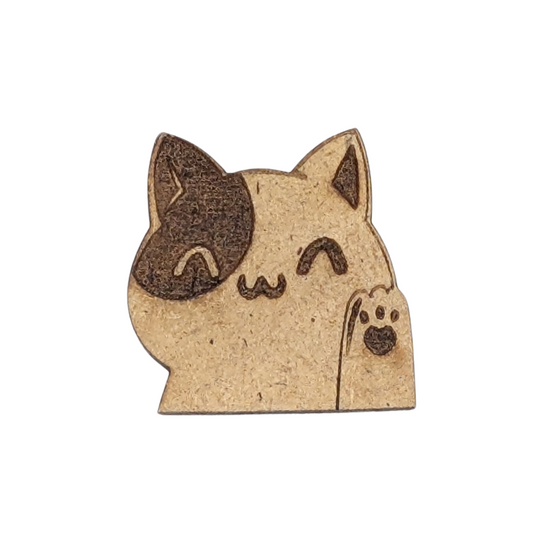 Aimant en bois chat - Mobju