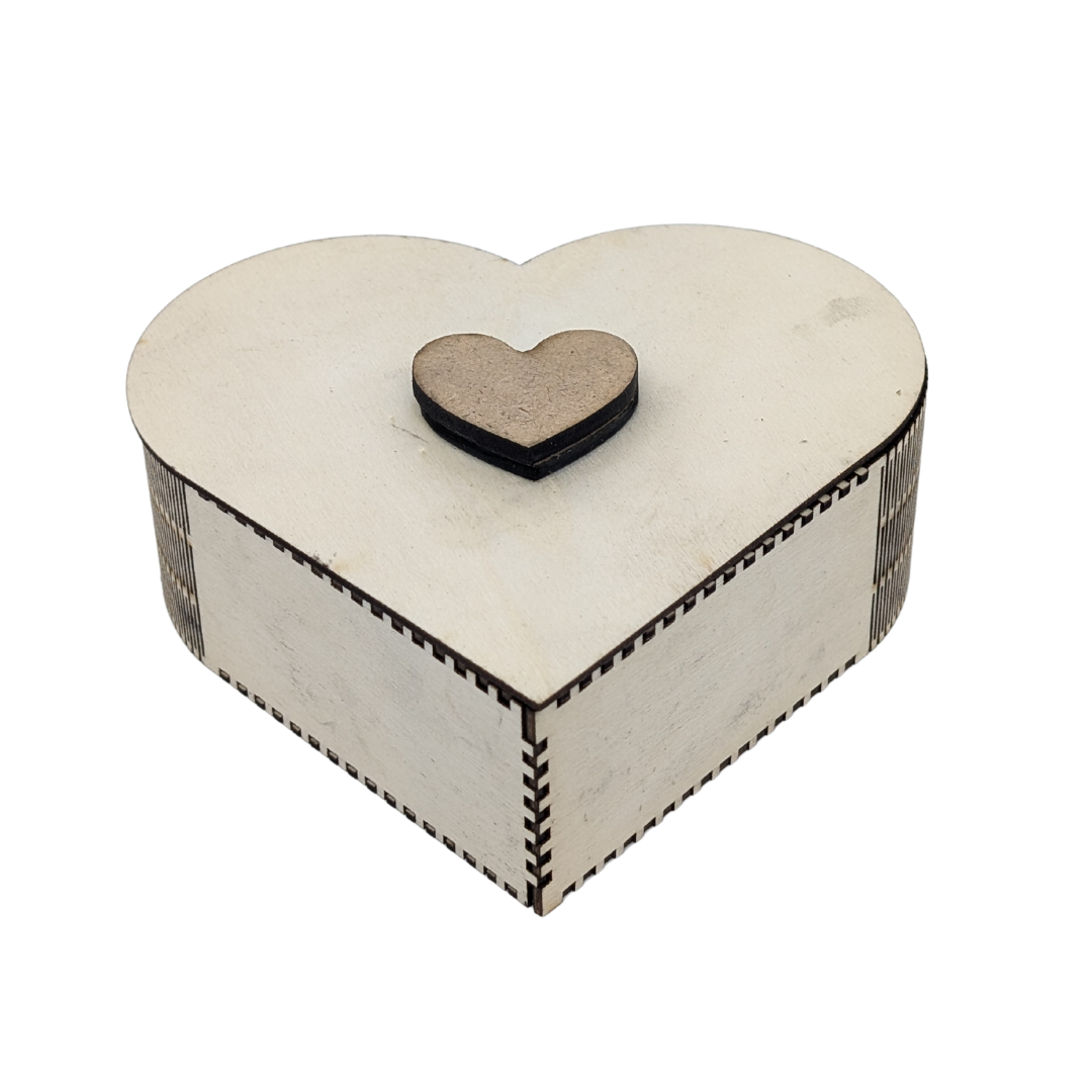 Boite En Bois Coeur - Mobju