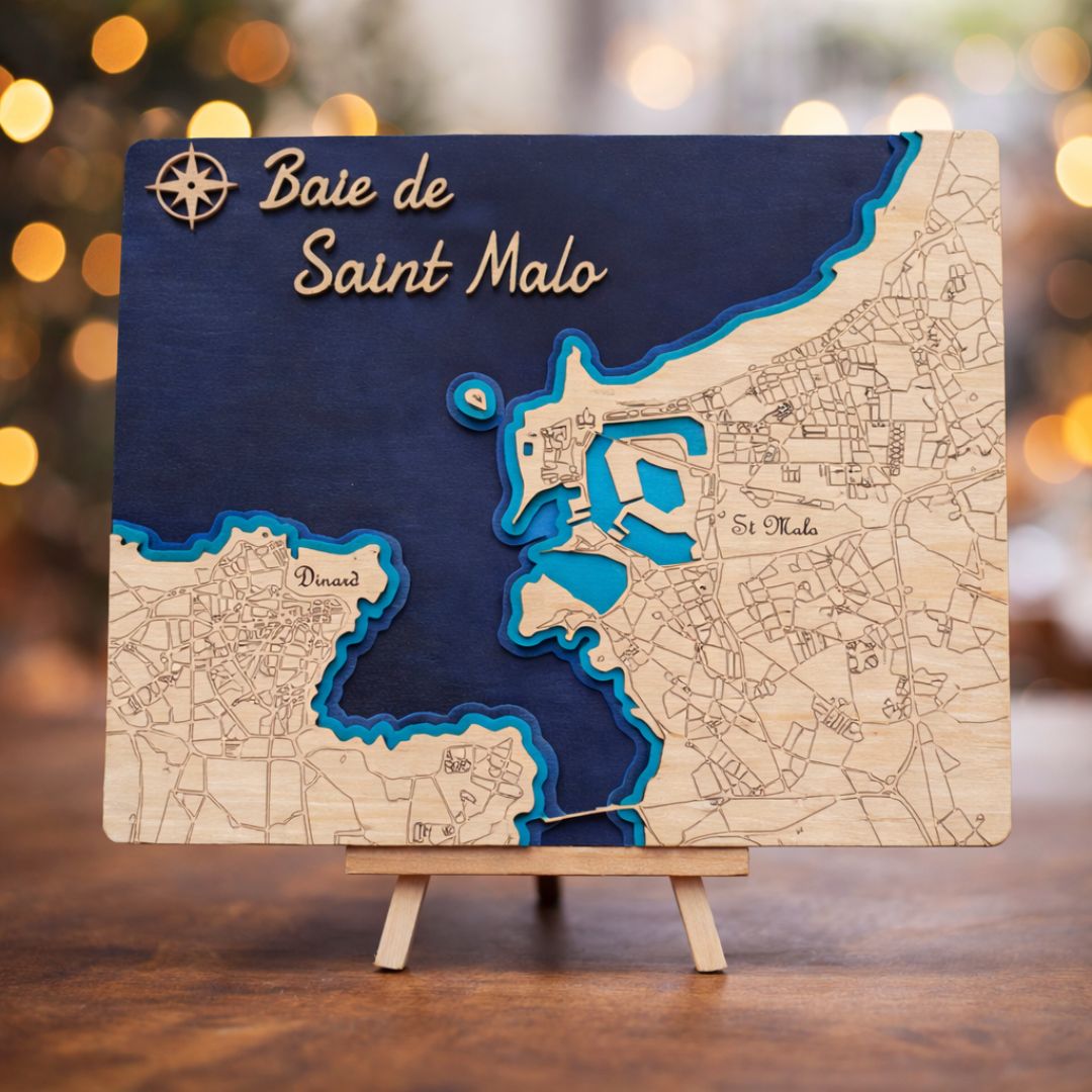 Cadre Baie de Saint Malo en bois - Mobju