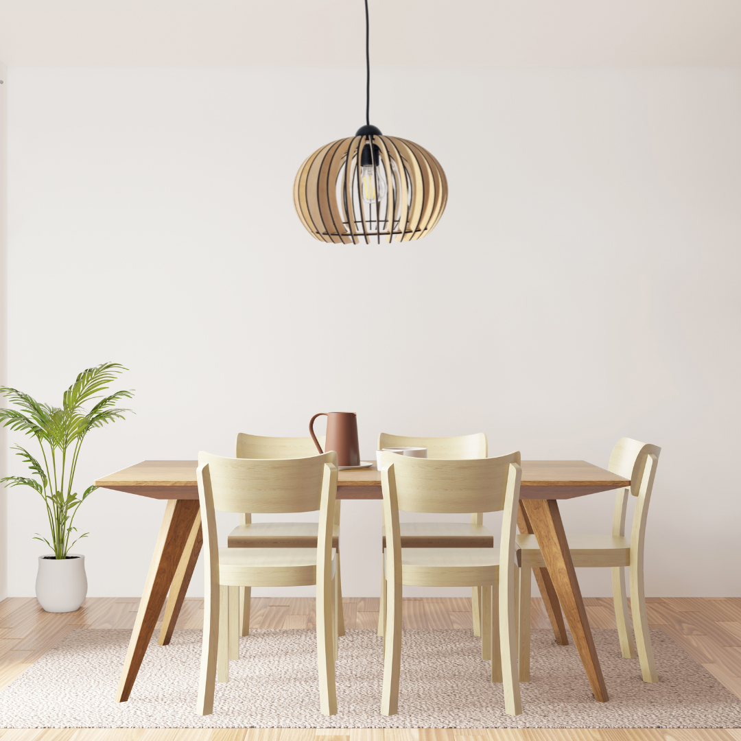 Lustre En Bois Rond - Mobju