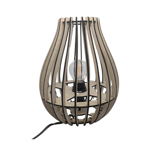 Lampe En Bois Poire - Mobju
