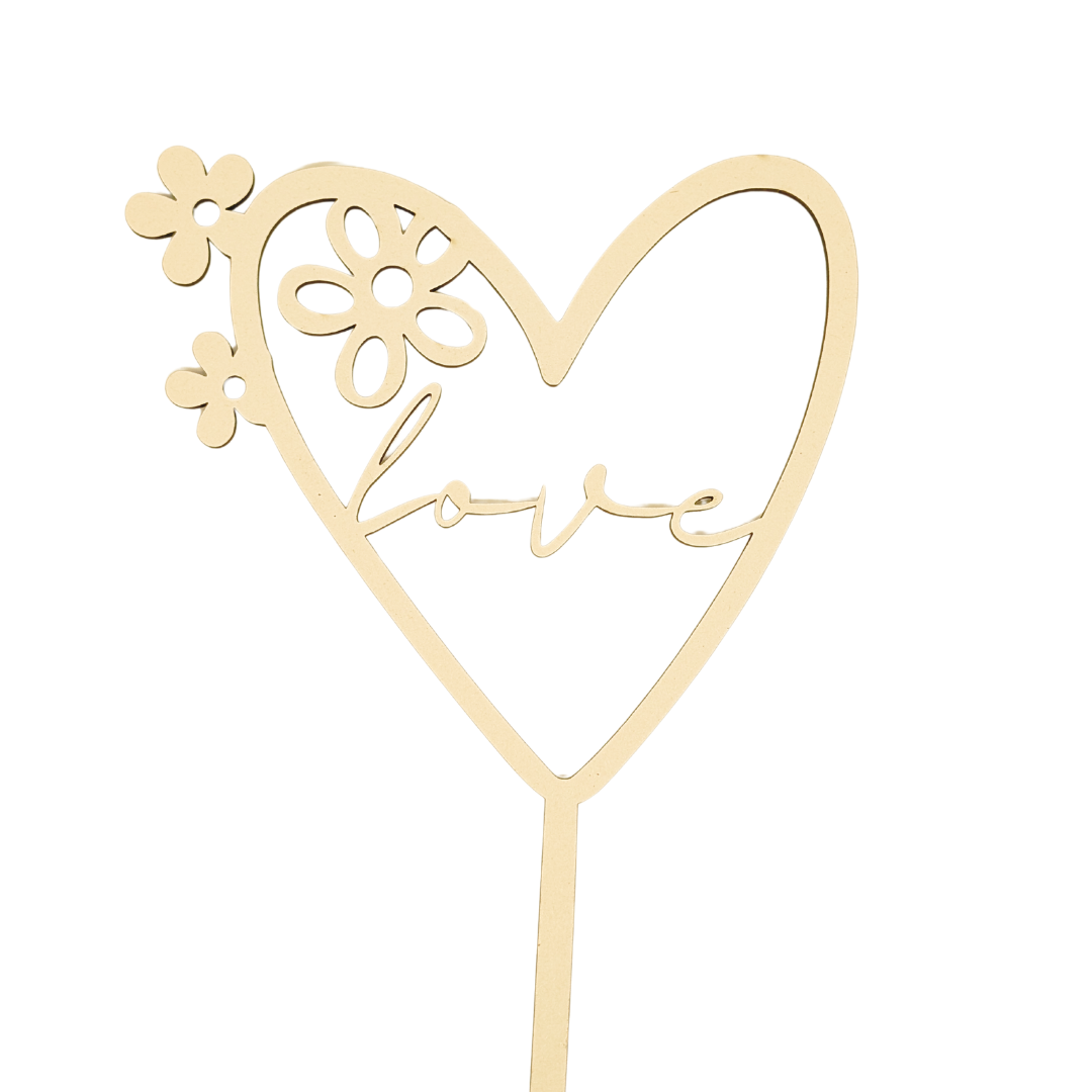 Pique en bois coeur Love - Mobju
