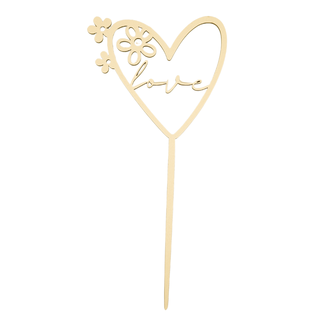 Pique en bois coeur Love - Mobju