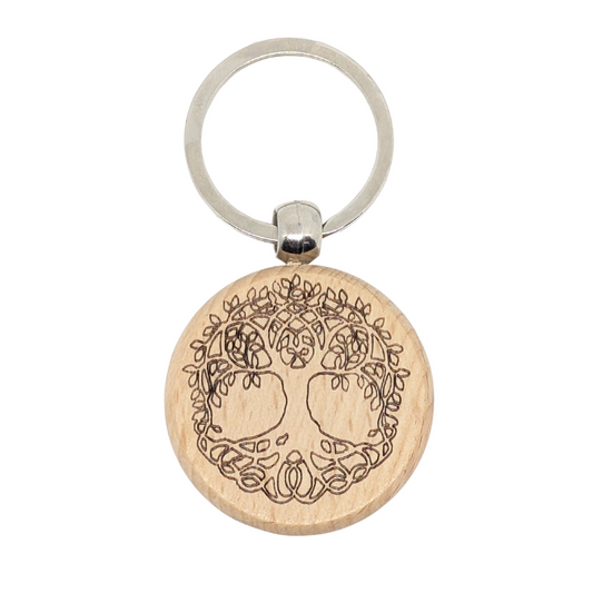 Porte Clés Bois Arbre De Vie - Mobju