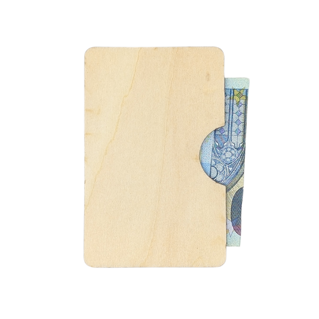 Porte carte cadeau en bois Bon Anniversaire - Mobju