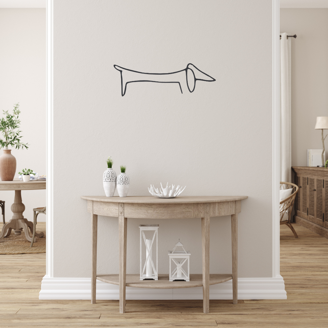 Silhouette teckel en bois - Mobju
