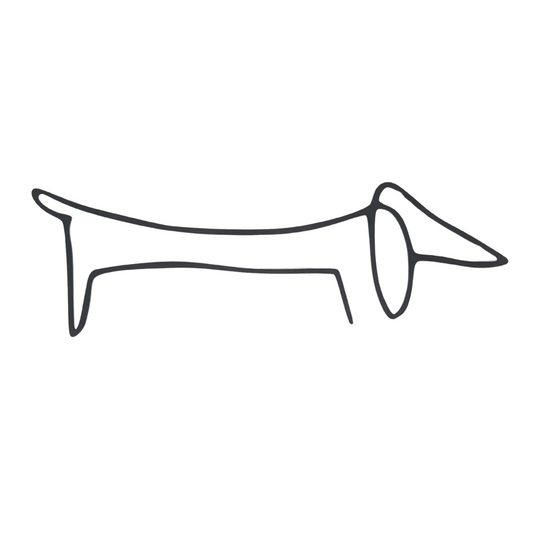 Silhouette teckel en bois - Mobju