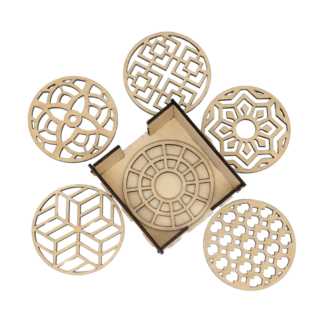 Dessous de verre avec boite personnalisée - Mobju