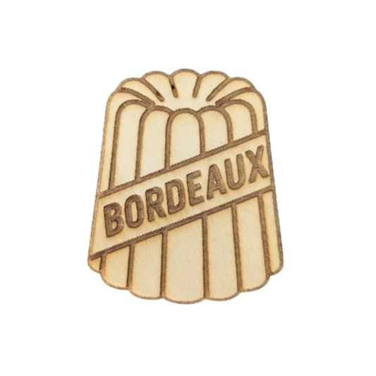 Aimant en bois cannelé Bordeaux - Mobju
