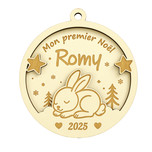 Boule de noël personnalisée premier Noël de bébé - Mobju
