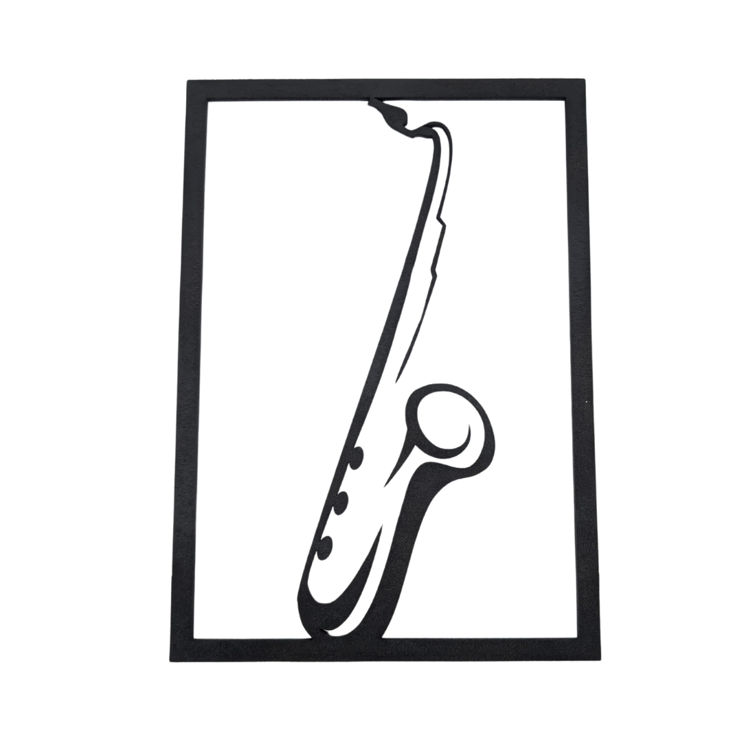 Cadre Mural Bois Saxophone - Mobju