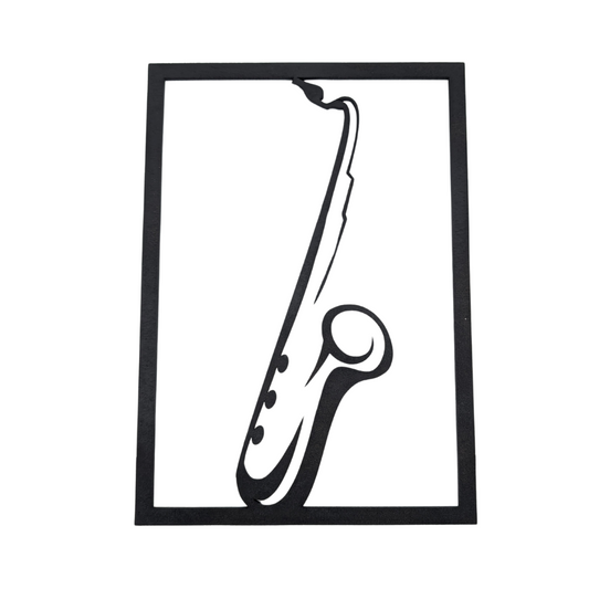 Cadre Mural Bois Saxophone - Mobju