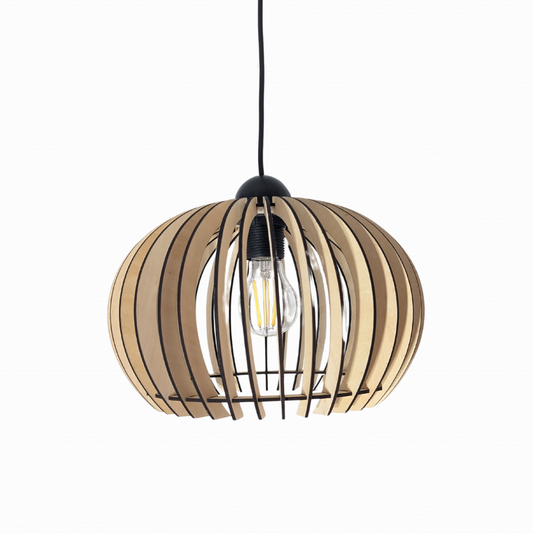 Lustre En Bois Rond - Mobju