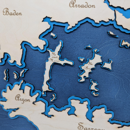 Cadre Golfe du Morbihan en bois