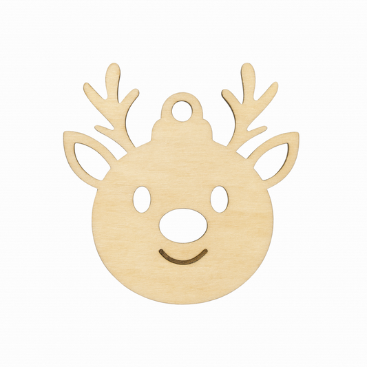 Boule de noel en bois renne - Mobju