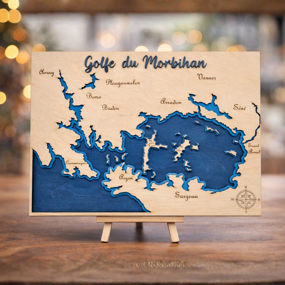 Cadre Golfe du Morbihan en bois