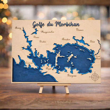 Cadre Golfe du Morbihan en bois