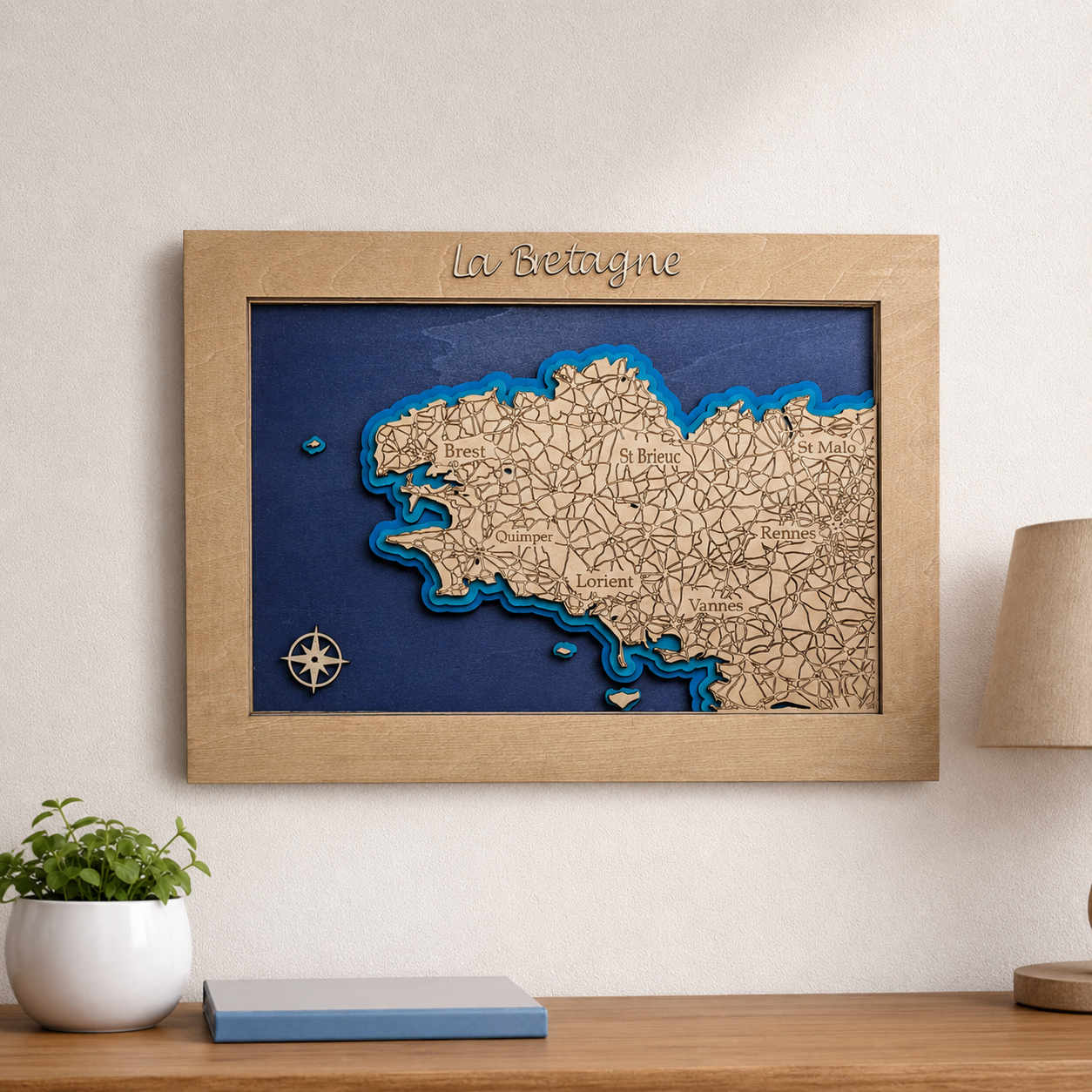 Cadre Bretagne en bois