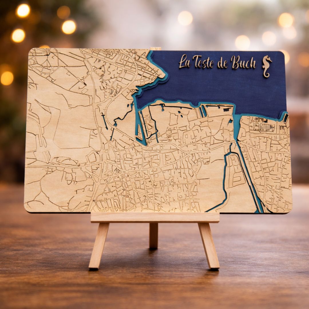 Cadre La Teste de Buch en bois