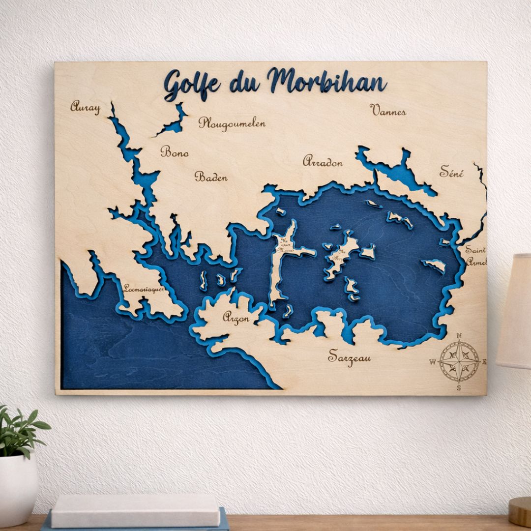 Cadre Golfe du Morbihan en bois