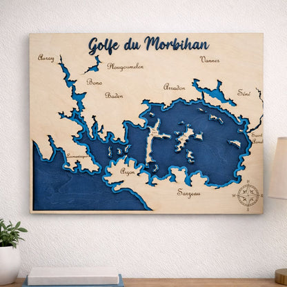 Cadre Golfe du Morbihan en bois