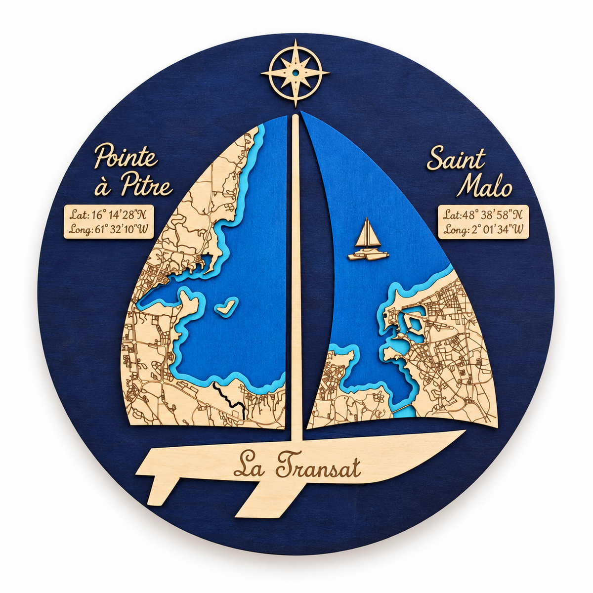 Cadre Course Saint Malo Pointe à Pitre en bois