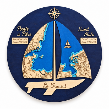 Cadre Course Saint Malo Pointe à Pitre en bois