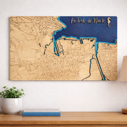 Cadre La Teste de Buch en bois