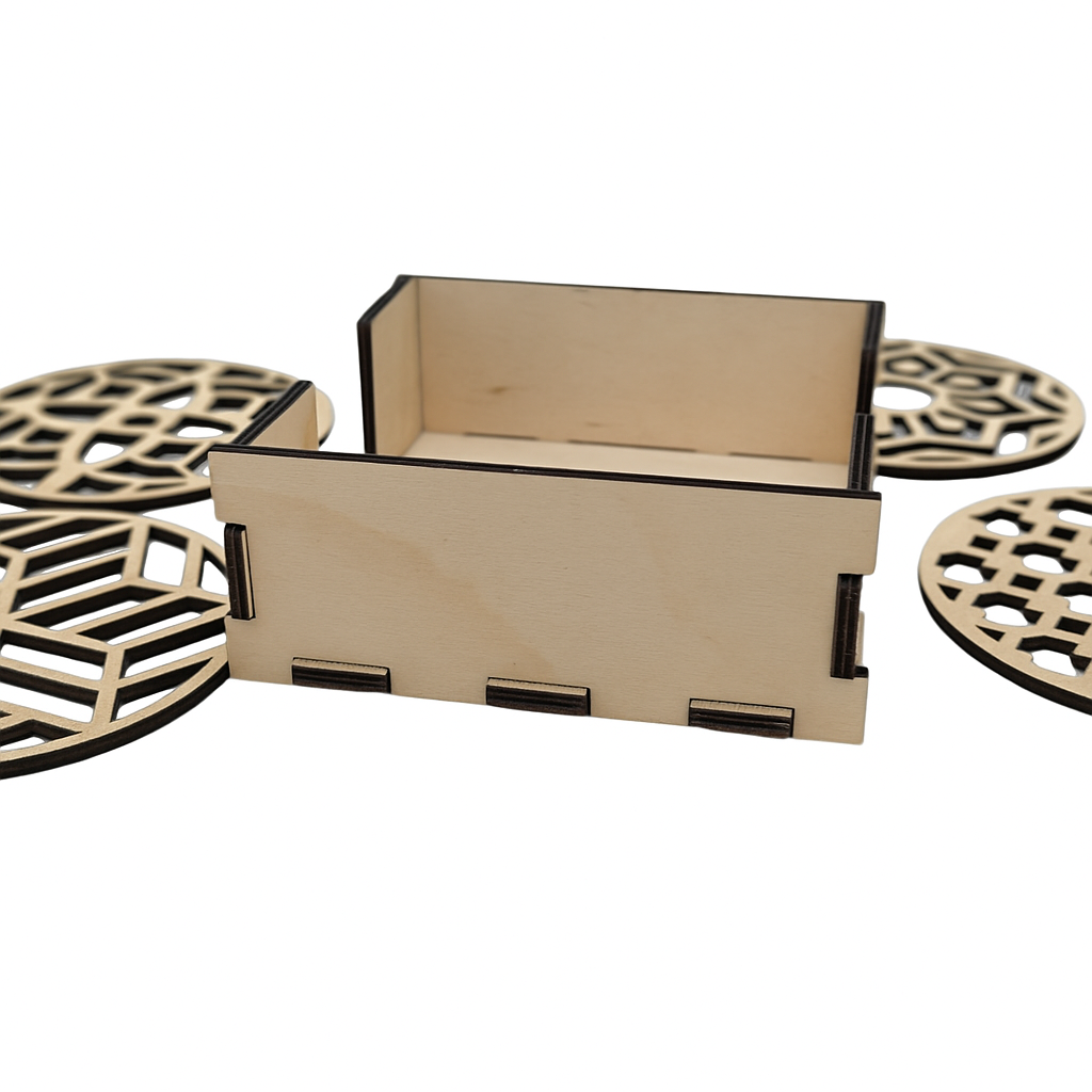 Dessous de verre en bois arche