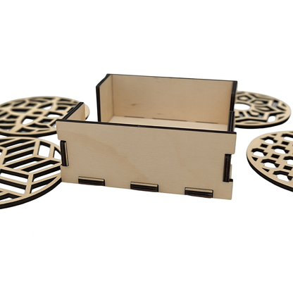 Dessous de verre en bois arche