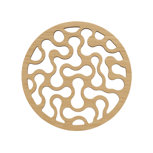 Dessous de verre en bois alvéoles - Mobju