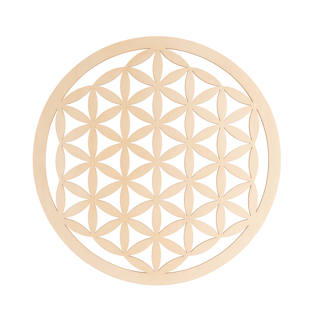 Dessous de verre en bois fleur de vie - Mobju