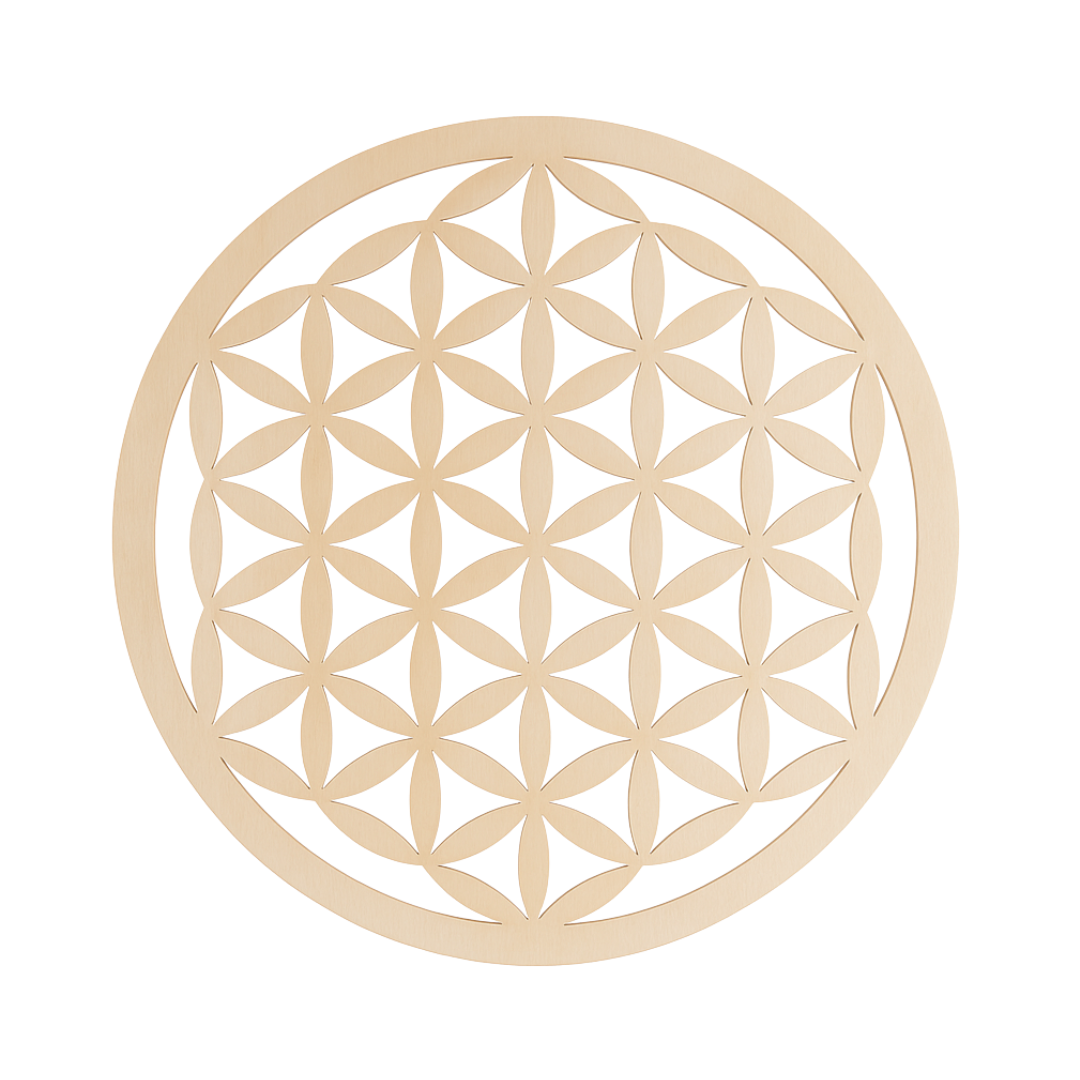 Fleur de vie en bois murale - Mobju