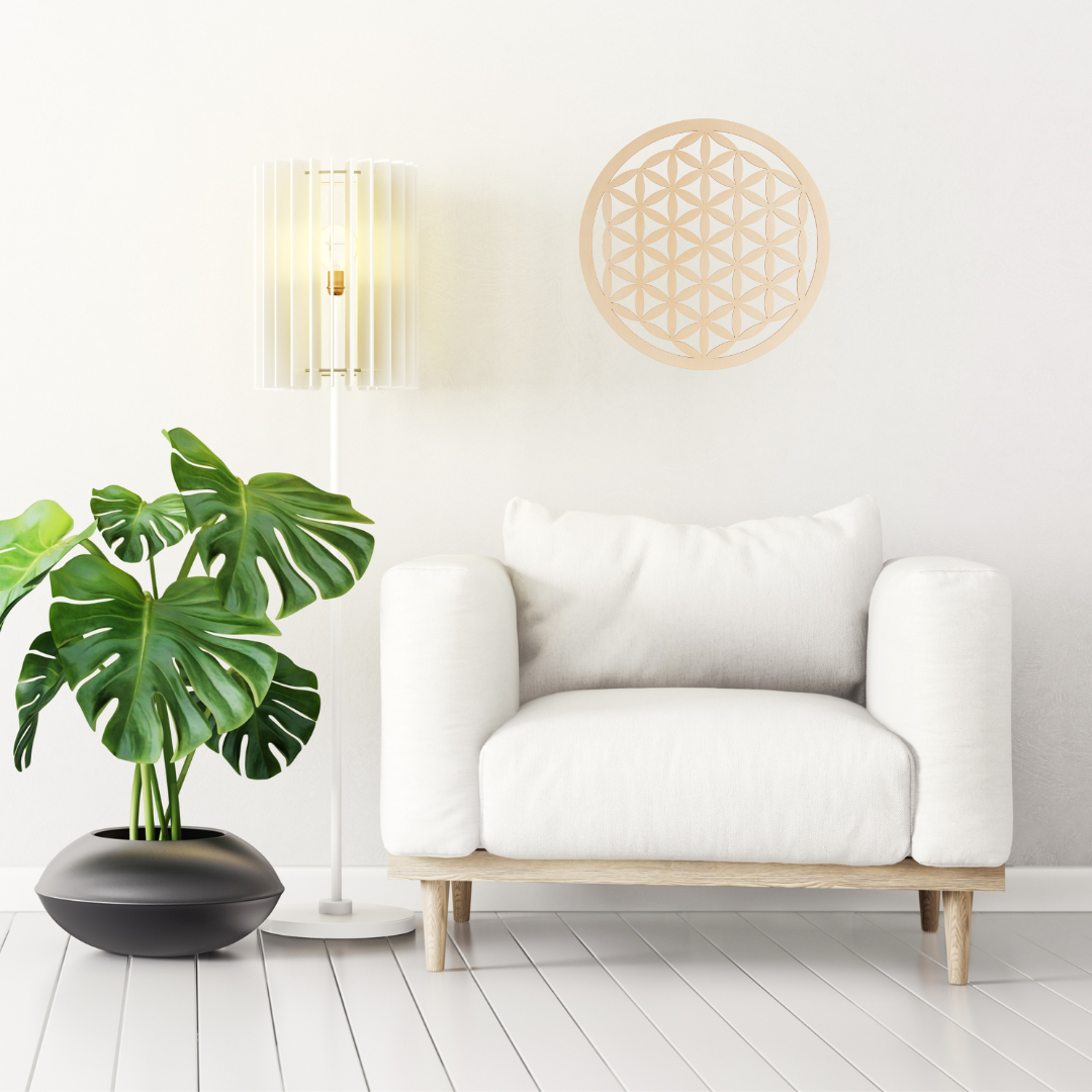 Fleur de vie en bois murale - Mobju