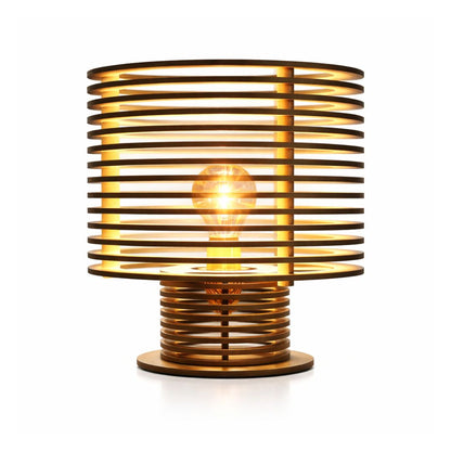 Lampe En Bois Cylindrique - Mobju