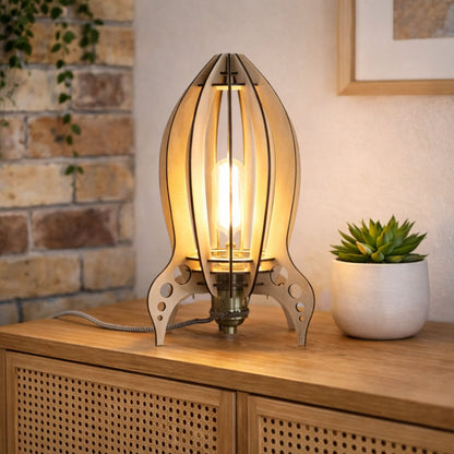 Lampe En Bois Fusée
