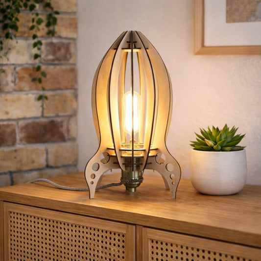 Lampe En Bois Fusée