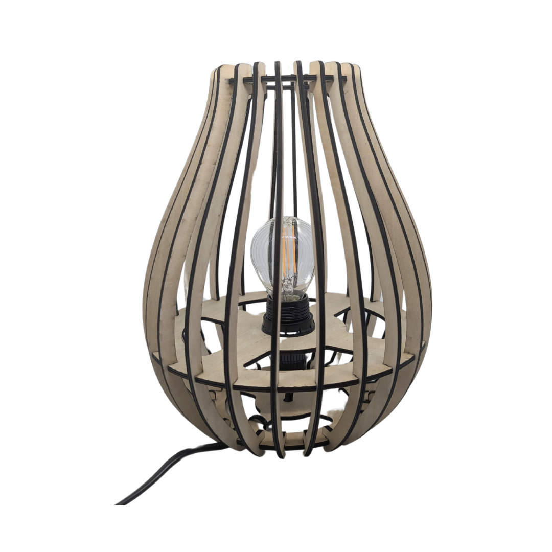 Lampe En Bois Poire - Mobju